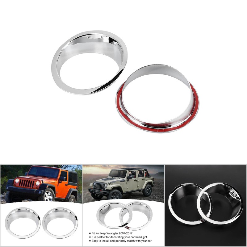 1 Pair Car Front Headlight Lamp Cover Trim Fit for