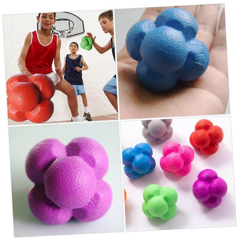 Mipcase 3pcs Fitness Balls Hexagonal Reaction Balls Agile Training Gym