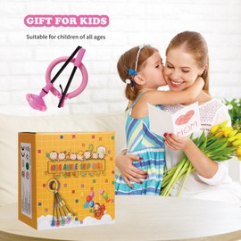 Flashing Jumping Ring Children Colorful Ankle Skip Jump Ropes Sports Swing Ball for Kids Boys Girls Toy (Pink)