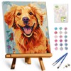 TOCARE Framed Paint by Numbers Kit for Adults, 12x16Inch Dog