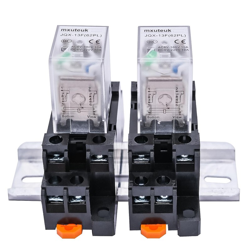 mxuteuk 2pcs JQX-13FL DC 24V Coil 8 Pin 10A DPDT