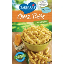 Barbara'S Bakery Cheese Puffs Jalapeno, 198 gram (Pack of 1) - Packaging May Vary