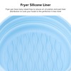 Silicone Air Cooker Pot Round Folded Blue Fryer Liner Tray