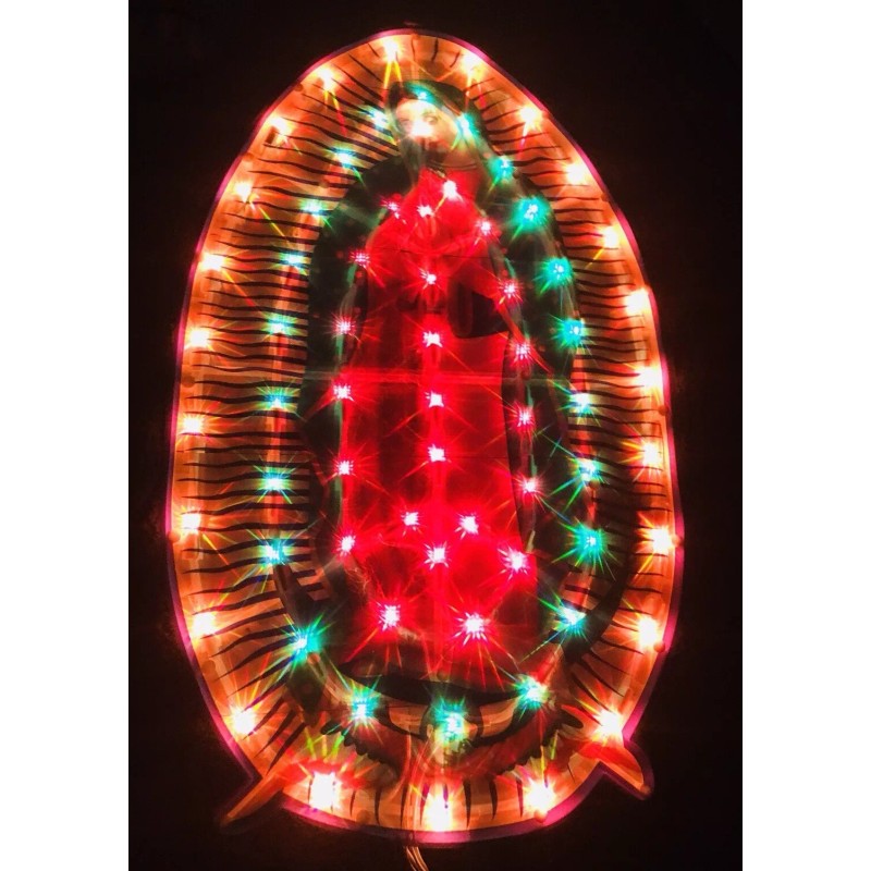 Light Up Lady Of Guadalupe Light Virgen De Guadalupe Flashing