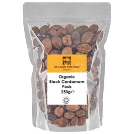 Organic Black Cardamom Pods 250g by Manor Springs Organic