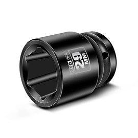 MTO 1/2" Drive 29mm Shallow Impact Socket, 6-Point Metric Socket, CR-MO Steel & Anti-Corrosion Coating for Tight Spaces and Heavy-Duty Tasks