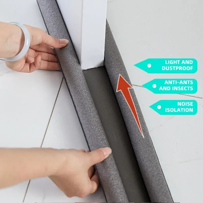 BarCraft Door Draft Stopper – Waterproof Silicone Rubber Seal for Noise Reduction, Home and Office Door Protection