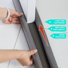 BarCraft Door Draft Stopper – Waterproof Silicone Rubber Seal for Noise Reduction, Home and Office Door Protection