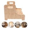 Bed Steps,Bamboo Two-Story Stairs, Portable Step Stool,Potty Training