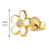 LAXPICOL 925 Sterling Silver Lovely Daisy Stud Earrings for Women