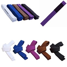 MMASPORT The Fight Evolution Belt BJJ Belt Jiu Jitsu Kimono - gi 100% Cotton Thickness 5 mm Padded in Eva (Purple, 300 cm)