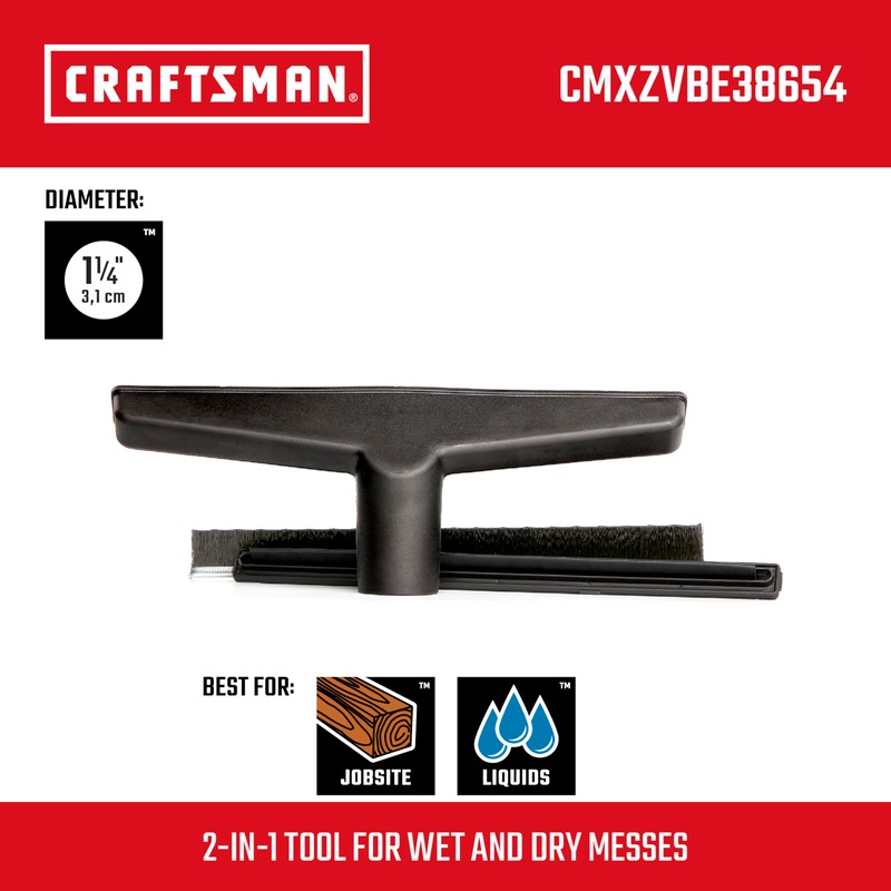 CRAFTSMAN CMXZVBE38654 1-1/4 in. Wet Nozzle/Floor Brush Wet Dry Vac