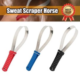 TopHomer Horse Hair Brush Riding Horse Welding Scraper Stainless Steel Deshedding Tool (Random Color)