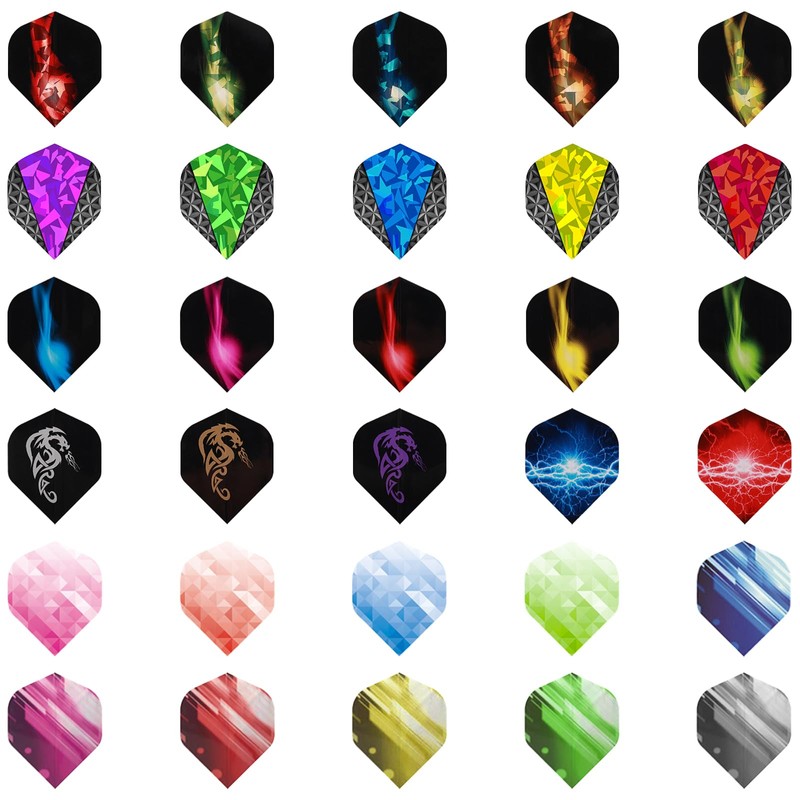 Deetenks 90PCS Dart Flights 30 Sets Durable Standard PET and