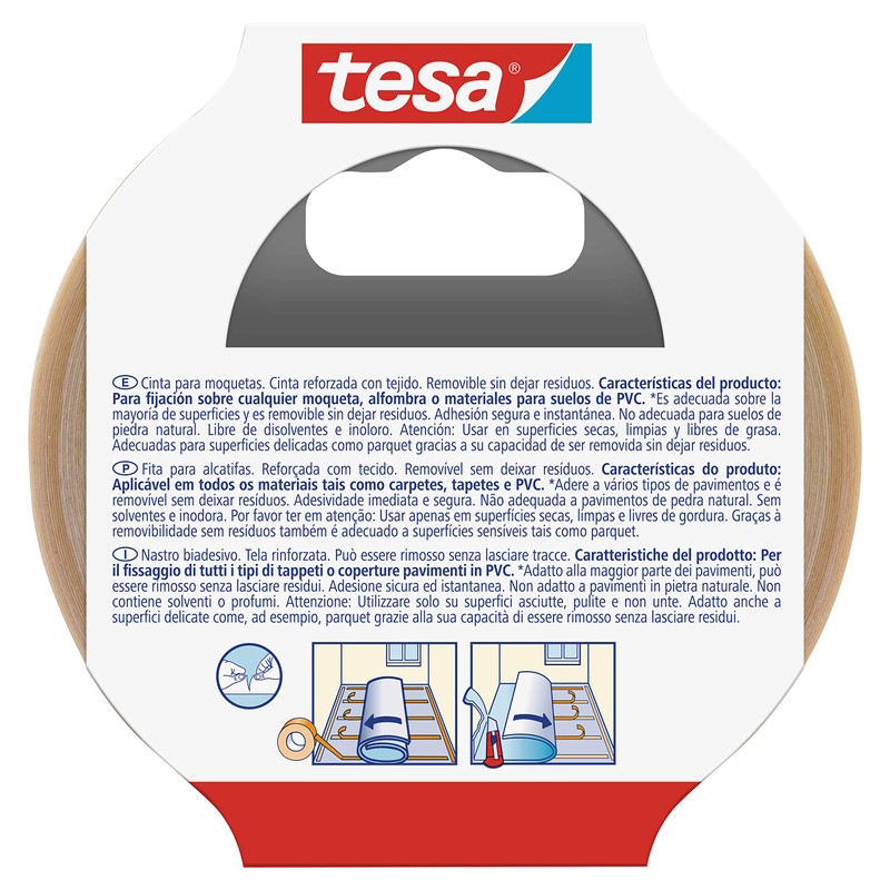 tesa 55731–00016–00 abnehmbarer biadhesive Tape, 10 m: 50 mm