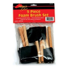 Linzer A-8509 Foam Brushes, For All Paints & Stains, (9-Pack)