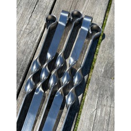 Timeless Steel 5 Pcs WIDTH 3/4" Heavy-duty Stainless Lula Kebab Skewers  / 26"