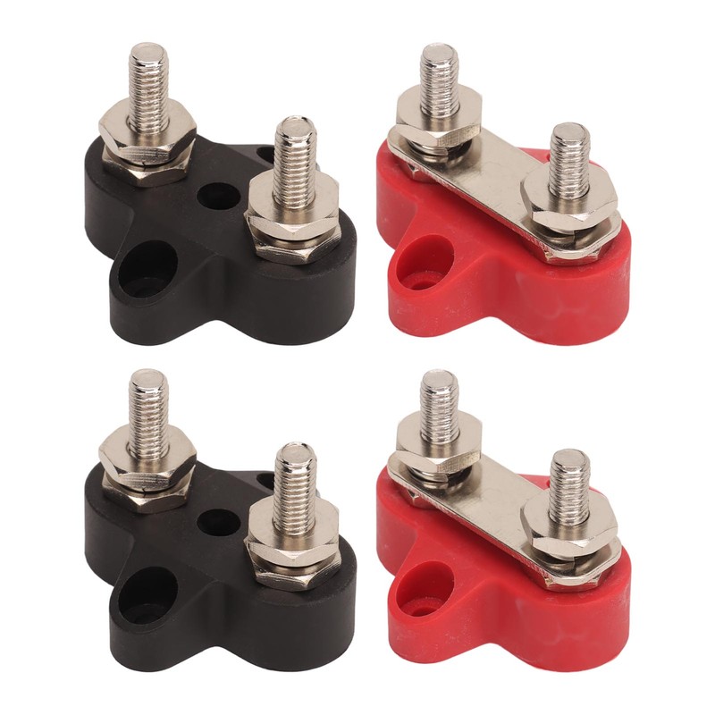 4Pcs Battery Power Stud M6 Dual Distribution Terminal Junction Post