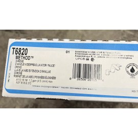 Moen T6820 Method Two-Handle Bathroom Faucet without Valve.  Chrome Finish