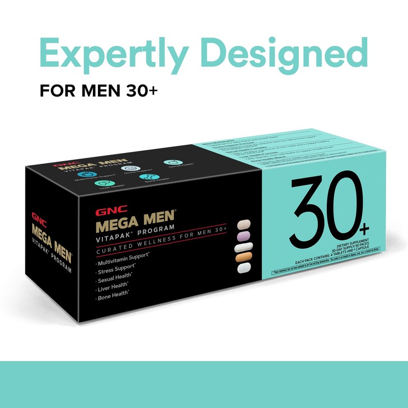 GNC Men's 30+ Vitapak Program | 5-in-1 Daily Multivitamins and