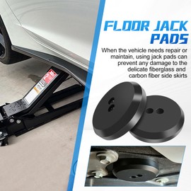Chelhead Black Corvette Jack Pucks Billet Aluminum Lifting Puck Jack Extension Adapter Suitable for Corvette C5 C6 C7 C8 Models 1997-2023 Car Lifting Accessories
