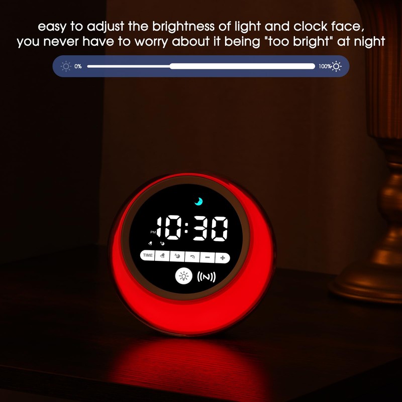 BUTTING Ok to Wake Clock, Kids Alarm Clock with Music
