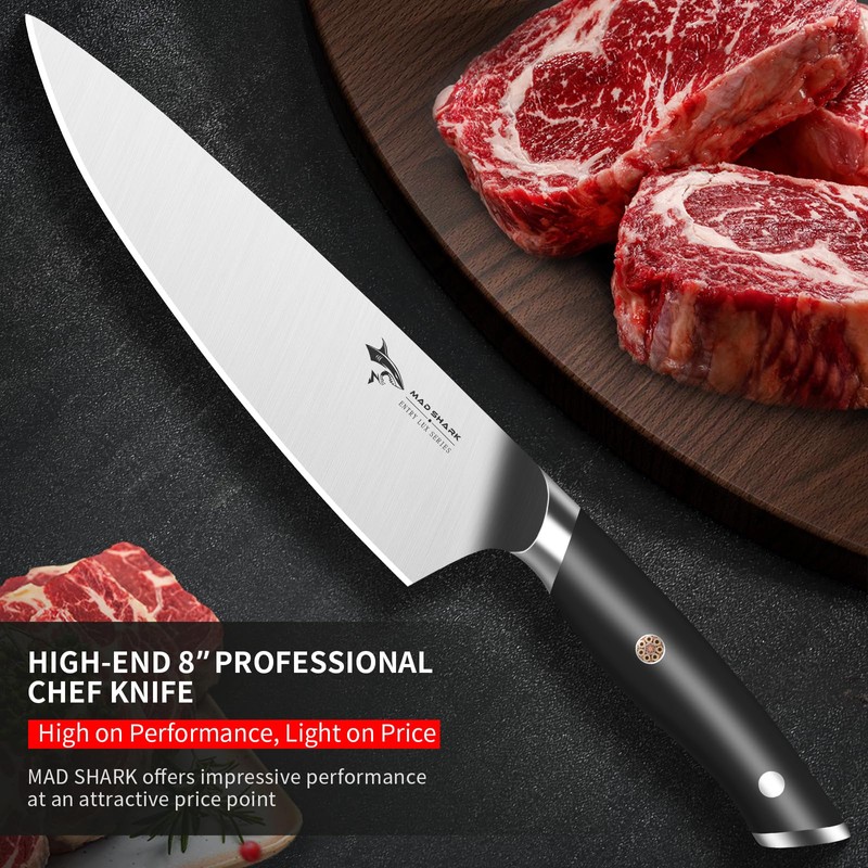 MAD SHARK 8-Inch Chef Knife - German High Carbon Stainless