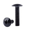 VAMUOEFL 1/4-20 x 1-1/4" Truss Head Machine Screws Black Finish,