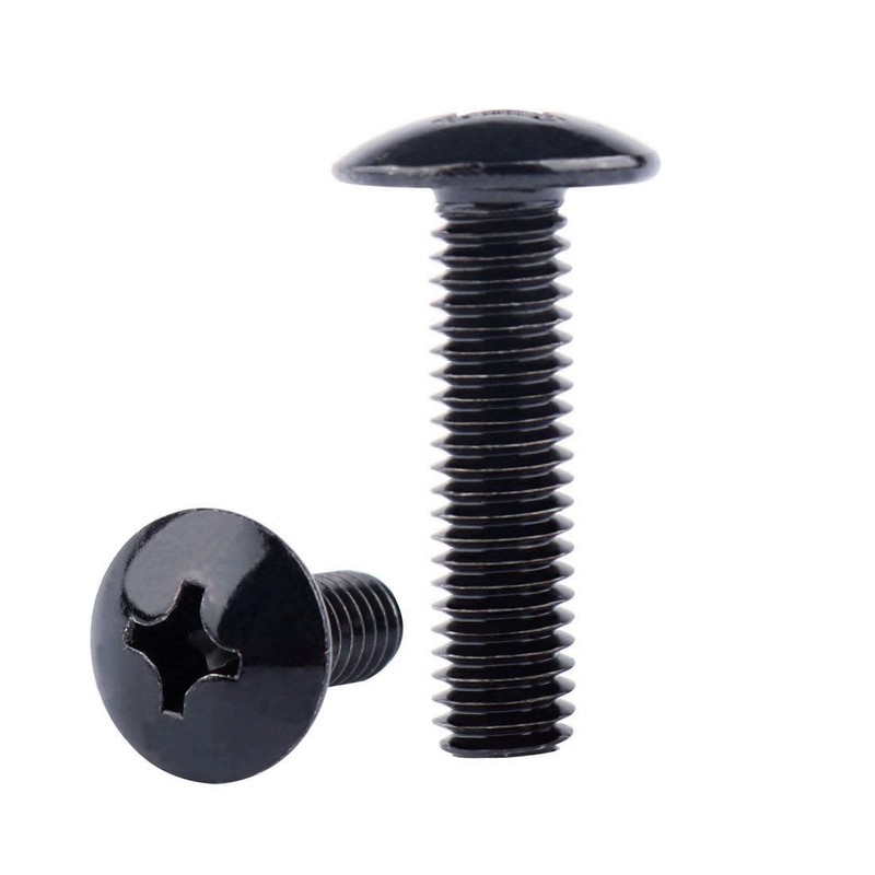 VAMUOEFL 1/4-20 x 1-1/4" Truss Head Machine Screws Black Finish,