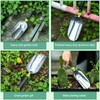 2 Pcs Soil Scoop 13.39 x 3.82 Inch Aluminum Transplanter