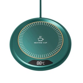 Gamenote Coffee Cup Warmer - 3 Temperature Settings for Coffee, Tea, Cocoa, Milk - Desk Accessory Home Kitchen Appliance Gadgets, Birthday Gift for Men and Women (Green)