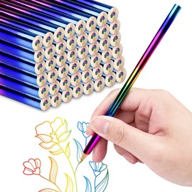 Chiluxendo Pack of 48 Colouring Pencils, 4 in 1 Colour Pencils, Colouring Pencils for Ergonomic, Rainbow Pencil Set, Wooden Coloured Pencils for Art Drawing, Sketching and Colouring Children