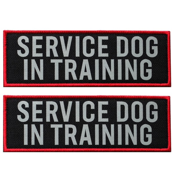 FITZNORA 2 Pcs Reflective Service Dog in Training Patch with