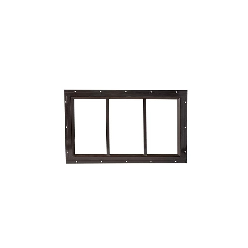 Shed Window 10x18 Brown - Fixed Design with Durable Tempered