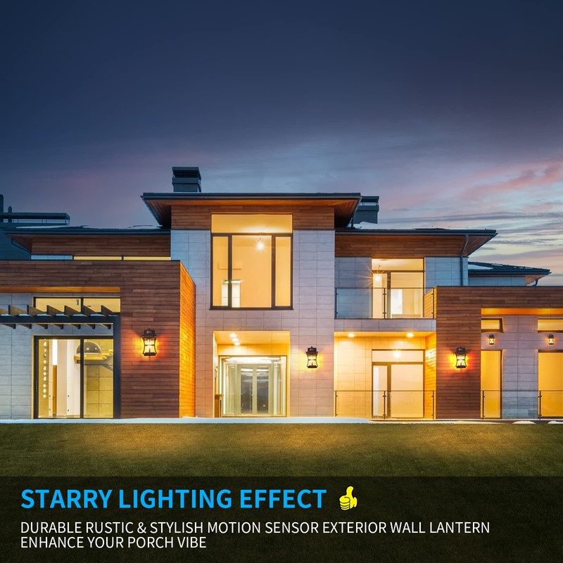 Motion Sensor Outdoor Wall Lights Fixture, Advanced Dusk to Dawn