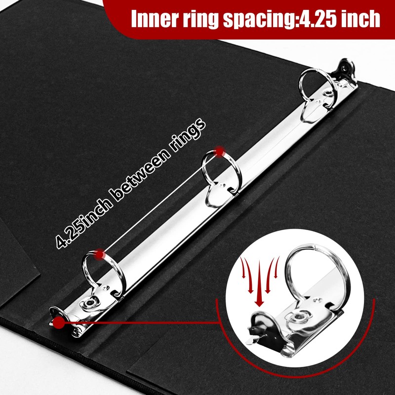 Vienrose 3 Ring Binder 1 Inch Round Rings with Linen