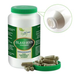 VITA IDEAL Vegan® Iceland Moss 120 Capsules Centaria Islandica Icelandic Moss Daily Serving 850 mg Icelandic Moss Pure Powder Natural, Vegetable and No Additives, Original from Vitadeal.
