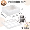 Sivaopa 6 Set Cupcake Boxes Hold 12 Standard Cupcakes, Food