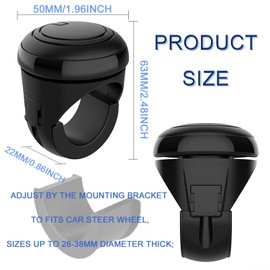 JONMON Steering Wheel Spinner Knob - Small Universal 360 Degrees Ball Bearing Vehicle Turning Suicide Power Handle Booster Ball Car Driving Helper Accessories for Cars, SUV, Trucks