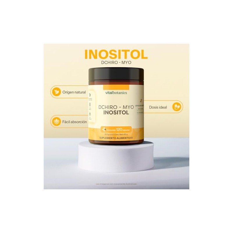 Vitalbotanics Myo Inositol Chiro 120 Cápsulas 500mg Meses Suplementos Alimenticios