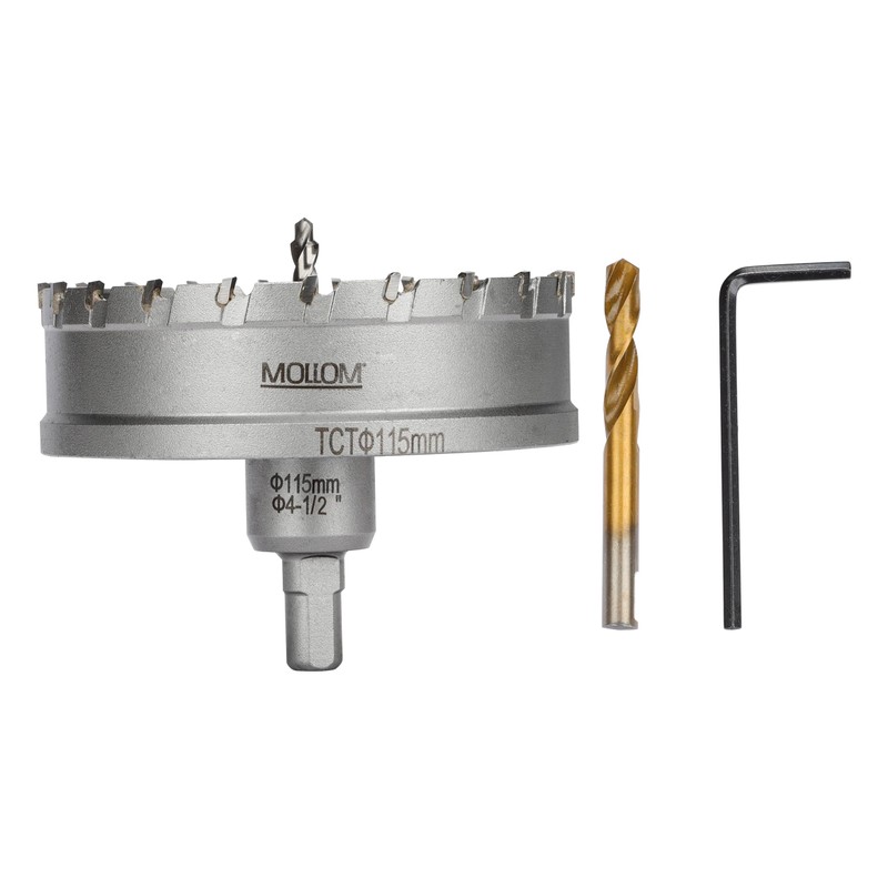 Mollom (4-1/2"|115mm) Heavy Duty Carbide Hole Saw with 2 Pilot