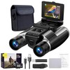 2.4" LCD Digital Binoculars with Camera for Adults, 12x32 48MP