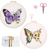DOOCECIY 2 Pcs Embroidery Stitch Kits for Adults Beginners Gift,