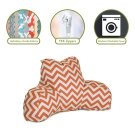 Majestic Home Goods Chevron Reading Pillow, Burnt Orange