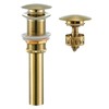 SWHYGER Bathroom Sink Drain Without Overflow Polished Gold,Bath Faucet Vessel