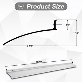 Door Rain Drip Guard, Aluminum Door Drip Cap Door Rain Guard, 40 Inch Drip Edge Flashing Door Rain Deflector Rain Diverter, Door and Window Rain Guards House, 2 Pcs