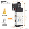 Solenoid Valve 1/2"PT 4V410-15 Pneumatic Air Solenoid Single Coil Pilot-Operated