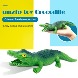 Stretchy Animal Sensory Stress Relief Toys Crocodile Squishy Stress Toys Alligators Squeeze Sand Rebound Ball Fidget Knead Toy Pinch Stress Relieve Party Favors