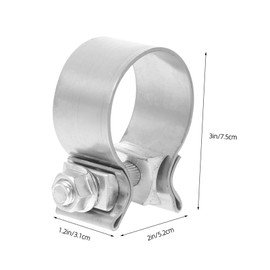 iplusmile Stainless Steel Pipe Hoop Exhaust Clamp Sturdy Iron Clamp for Exhaust Repair Kit Replacement Part