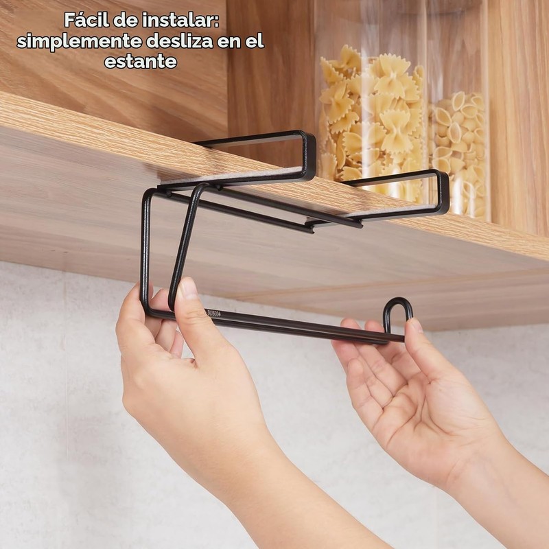 Toallero de Papel T.R.Sani 1008B Negro de Acero Inoxidable -